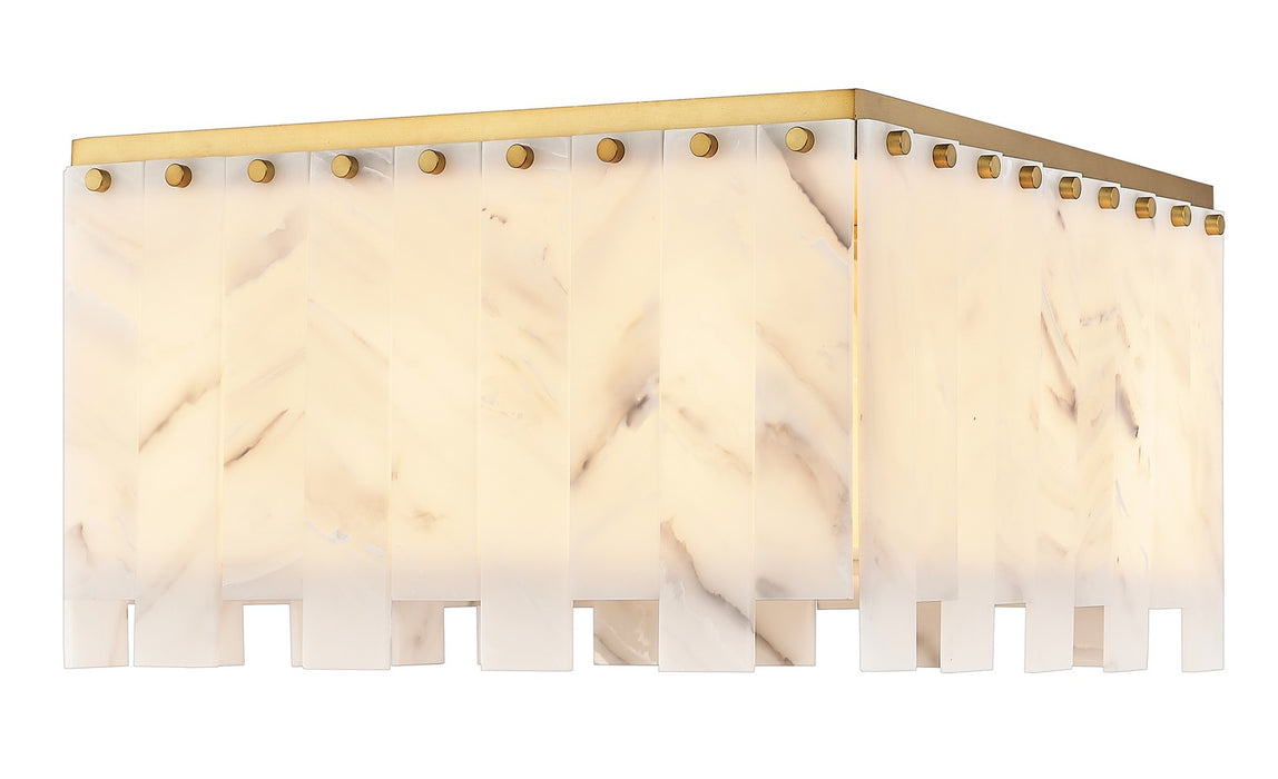 Viviana Nine Light Flush Mount in Rubbed Brass by Z-Lite Lighting