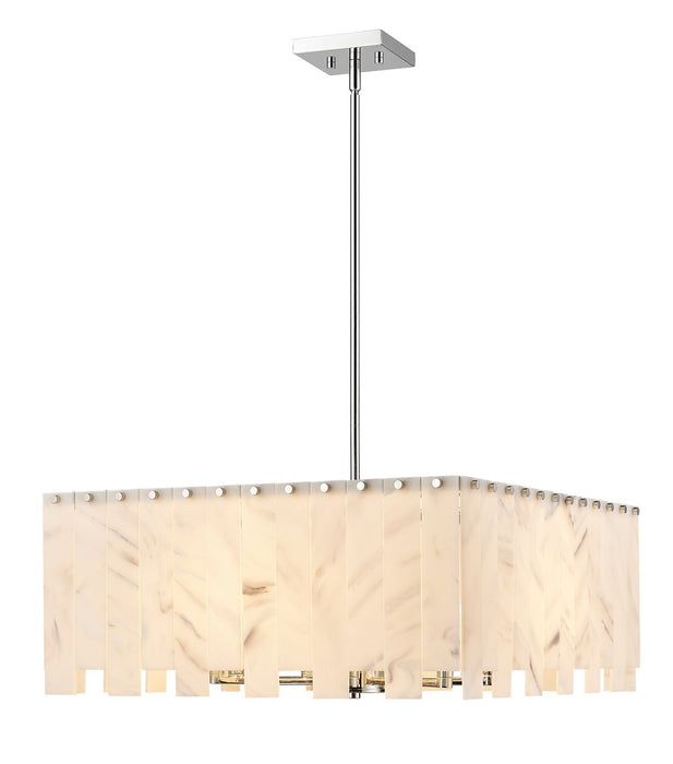 Viviana Eight Light Pendant in Polished Nickel by Z-Lite Lighting