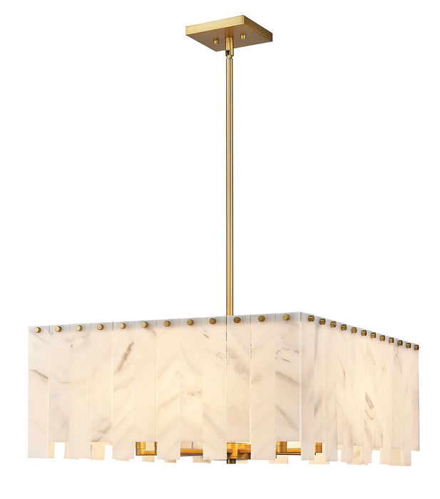 Viviana Eight Light Pendant in Rubbed Brass by Z-Lite Lighting