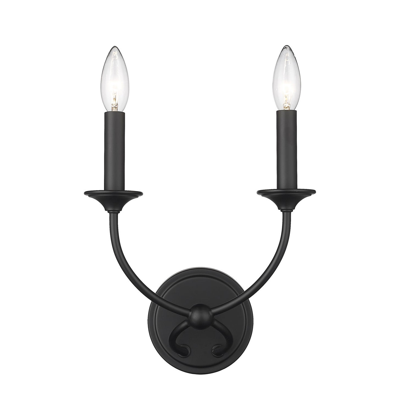 Arabella Two Light Wall Sconce in Matte Black by Z-Lite Lighting