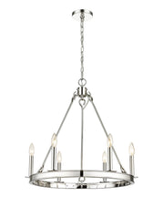 Barclay Six Light Chandelier in Polished Nickel by Z-Lite Lighting