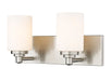 Soledad Two Light Vanity in Brushed Nickel by Z-Lite Lighting