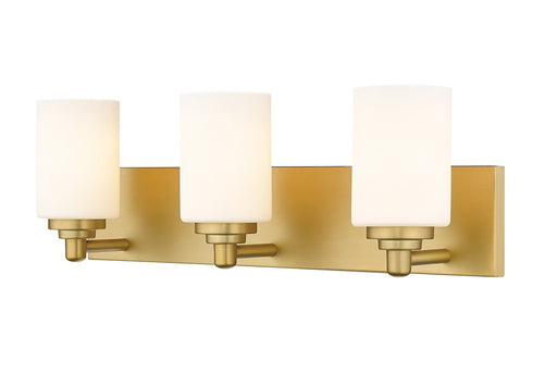 Soledad Three Light Vanity in Brushed Gold by Z-Lite Lighting