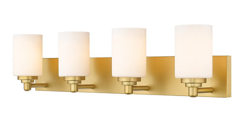 Soledad Four Light Vanity in Brushed Gold by Z-Lite Lighting