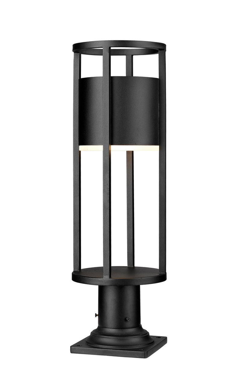Luca LED Outdoor Pier Mount in Black by Z-Lite Lighting