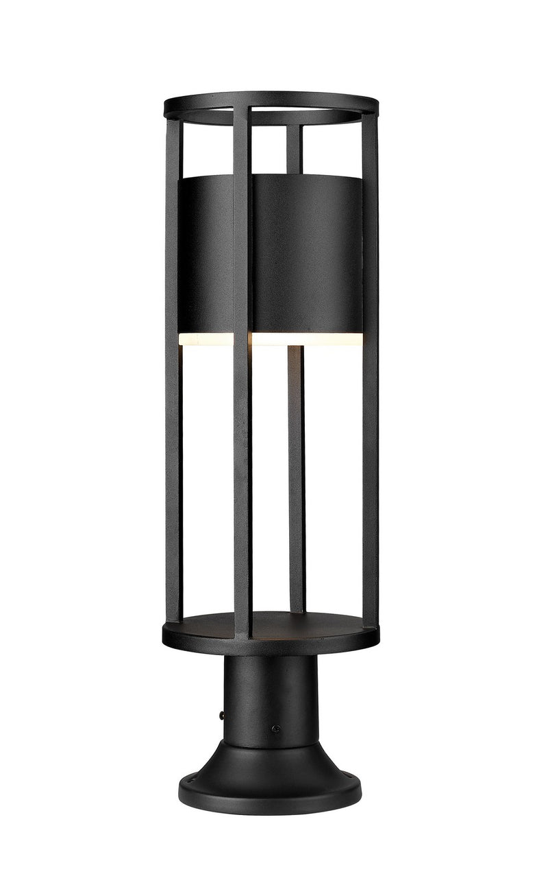 Luca LED Outdoor Pier Mount in Black by Z-Lite Lighting