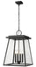 Broughton Four Light Outdoor Chain Mount in Black by Z-Lite Lighting
