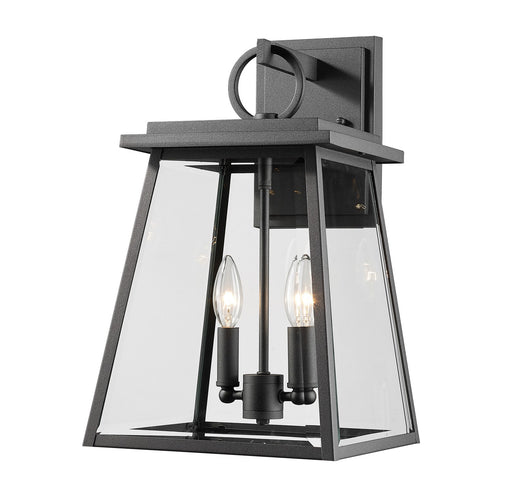 Broughton Two Light Outdoor Wall Sconce in Black by Z-Lite Lighting