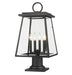 Broughton Four Light Outdoor Pier Mount in Black by Z-Lite Lighting