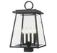 Broughton Four Light Outdoor Post Mount in Black by Z-Lite Lighting