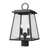 Broughton Two Light Outdoor Post Mount in Black by Z-Lite Lighting