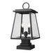 Broughton Two Light Outdoor Pier Mount in Black by Z-Lite Lighting