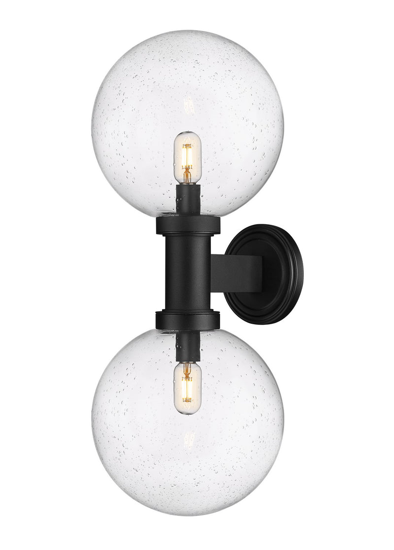 Laurent Two Light Outdoor Wall Sconce in Black by Z-Lite Lighting