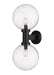 Laurent Two Light Outdoor Wall Sconce in Black by Z-Lite Lighting