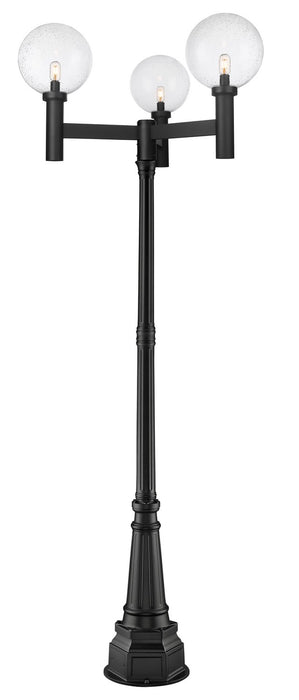 Laurent Three Light Outdoor Post Mount in Black by Z-Lite Lighting