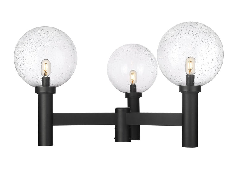Laurent Three Light Outdoor Post Mount in Black by Z-Lite Lighting