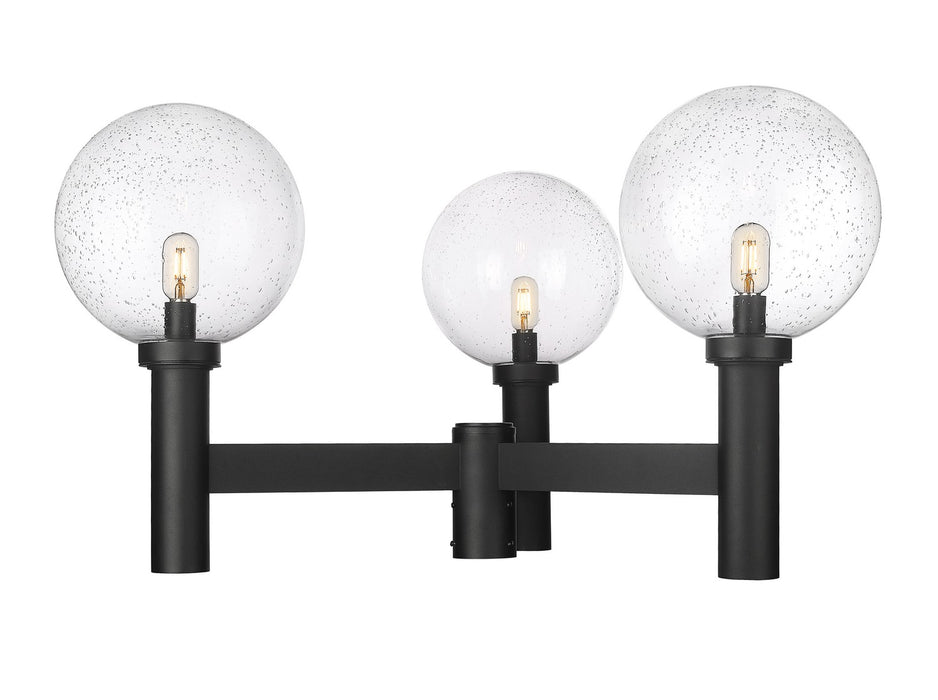 Laurent Three Light Outdoor Post Mount in Black by Z-Lite Lighting