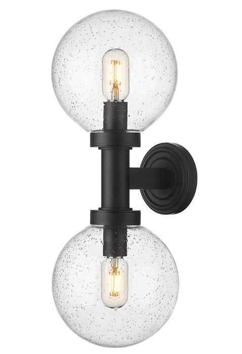 Laurent Two Light Outdoor Wall Sconce in Black by Z-Lite Lighting