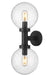 Laurent Two Light Outdoor Wall Sconce in Black by Z-Lite Lighting