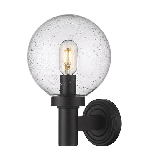 Laurent One Light Outdoor Wall Sconce in Black by Z-Lite Lighting