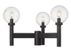 Laurent Three Light Outdoor Post Mount in Black by Z-Lite Lighting