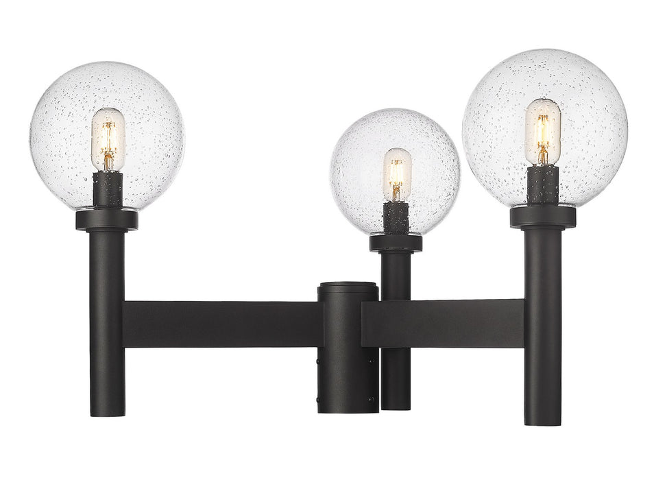 Laurent Three Light Outdoor Post Mount in Black by Z-Lite Lighting