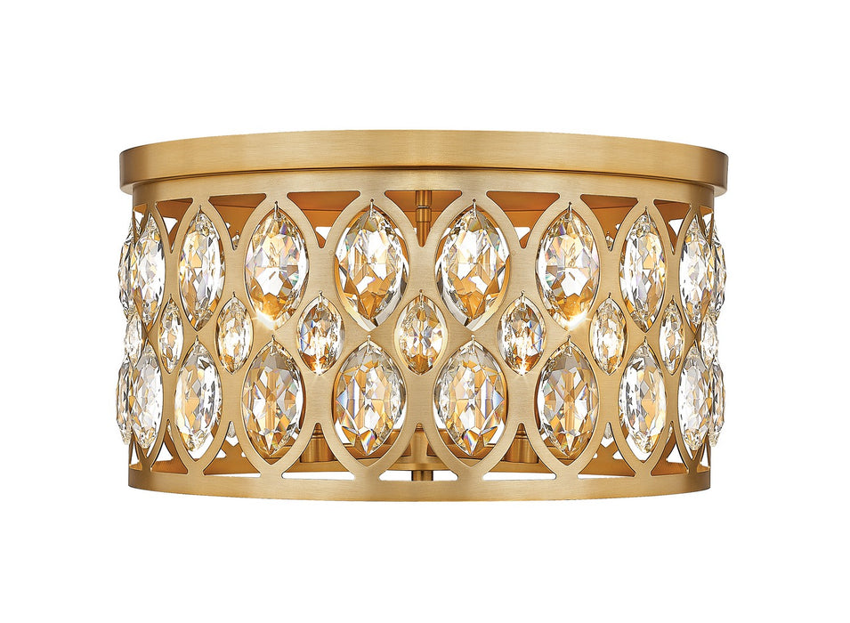 Dealey Five Light Flush Mount in Heirloom Brass by Z-Lite Lighting
