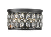 Dealey Five Light Flush Mount in Matte Black by Z-Lite Lighting