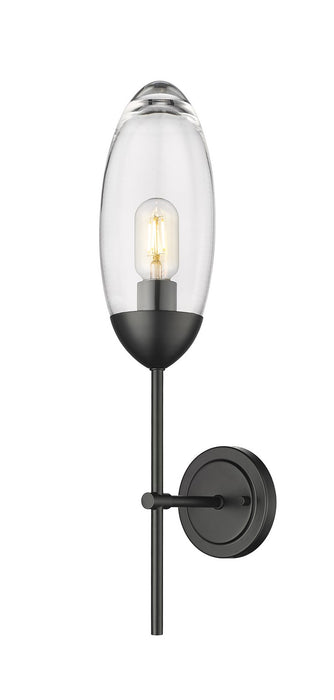 Arden One Light Wall Sconce in Matte Black by Z-Lite Lighting
