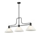 Melange Three Light Island Pendant in Matte Black by Z-Lite Lighting