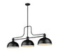 Melange Three Light Island Pendant in Matte Black by Z-Lite Lighting