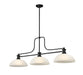 Melange Three Light Island Pendant in Matte Black by Z-Lite Lighting