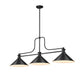 Melange Three Light Island Pendant in Matte Black by Z-Lite Lighting
