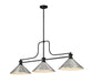 Melange Three Light Island Pendant in Matte Black by Z-Lite Lighting