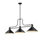 Melange Three Light Island Pendant in Matte Black by Z-Lite Lighting