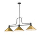 Melange Three Light Island Pendant in Matte Black by Z-Lite Lighting