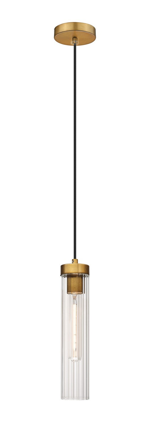 Beau One Light Pendant in Rubbed Brass by Z-Lite Lighting