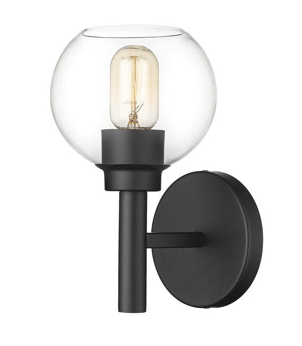 Sutton One Light Wall Sconce in Matte Black by Z-Lite Lighting