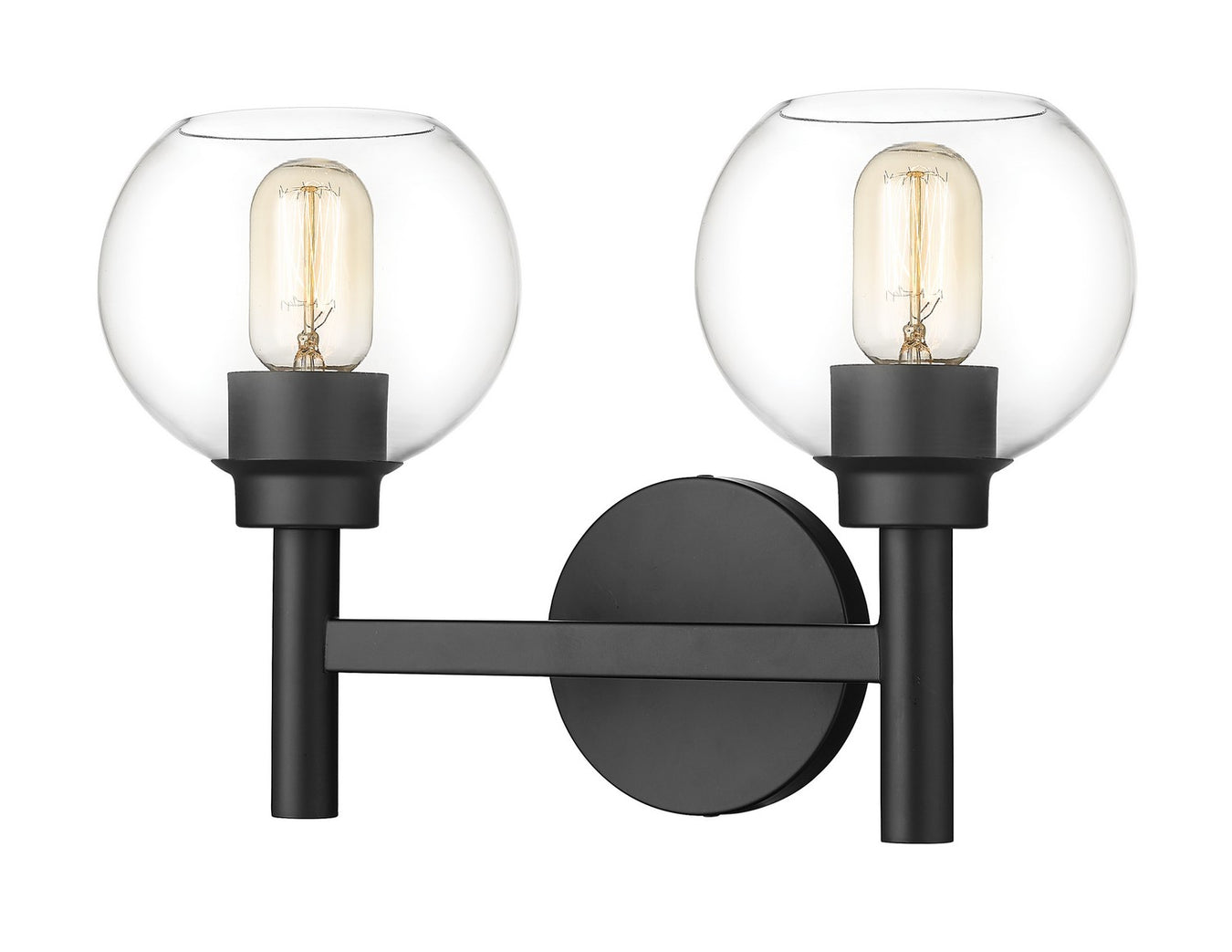 Sutton Two Light Vanity in Matte Black by Z-Lite Lighting