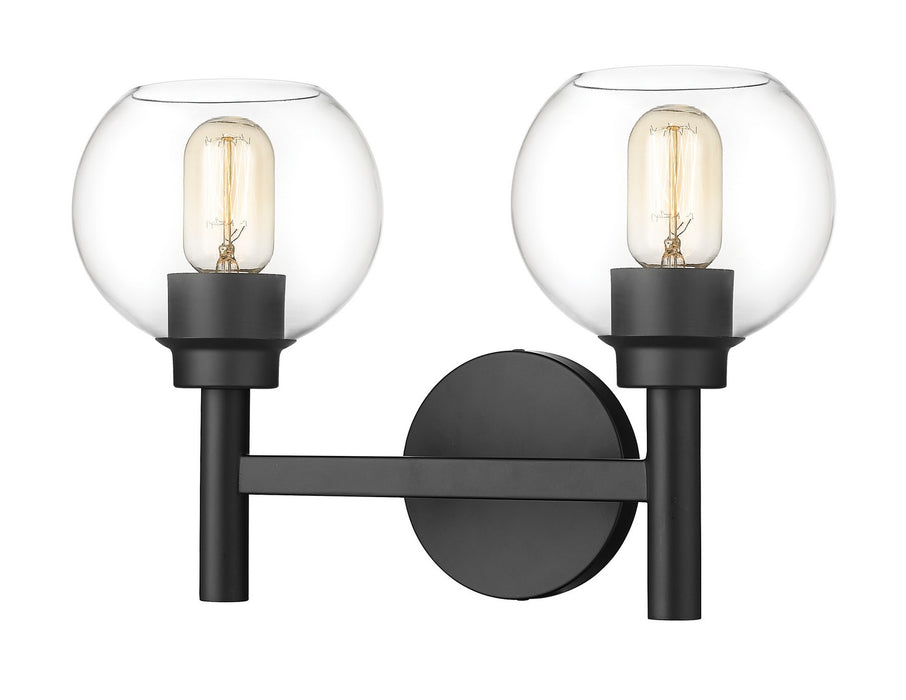 Sutton Two Light Vanity in Matte Black by Z-Lite Lighting