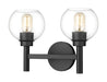 Sutton Two Light Vanity in Matte Black by Z-Lite Lighting