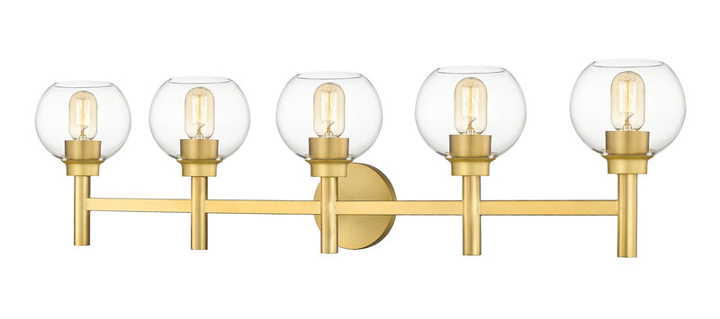 Sutton Five Light Vanity in Brushed Gold by Z-Lite Lighting