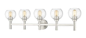 Sutton Five Light Vanity in Brushed Nickel by Z-Lite Lighting