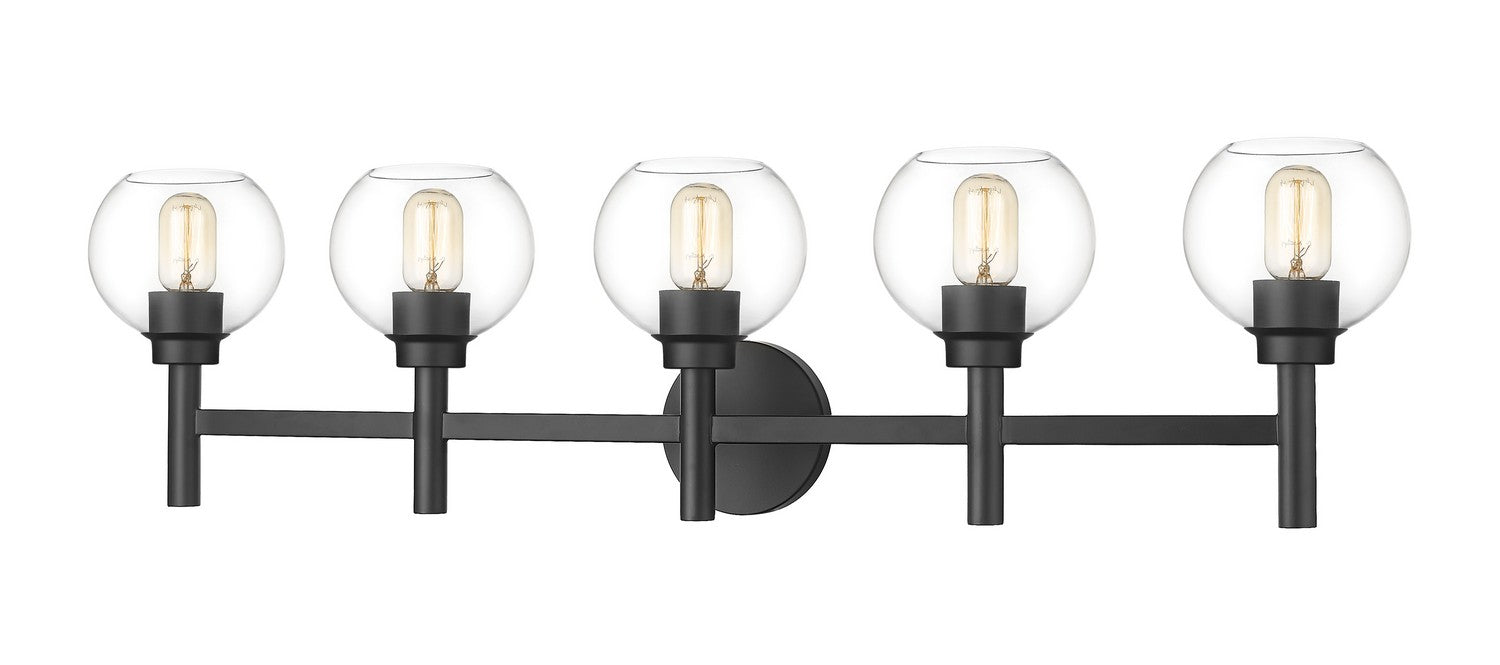 Sutton Five Light Vanity in Matte Black by Z-Lite Lighting