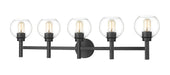 Sutton Five Light Vanity in Matte Black by Z-Lite Lighting
