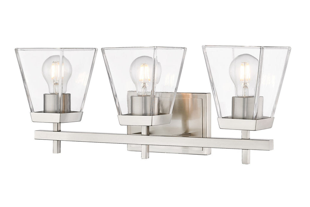 Lauren Three Light Vanity in Brushed Nickel by Z-Lite Lighting