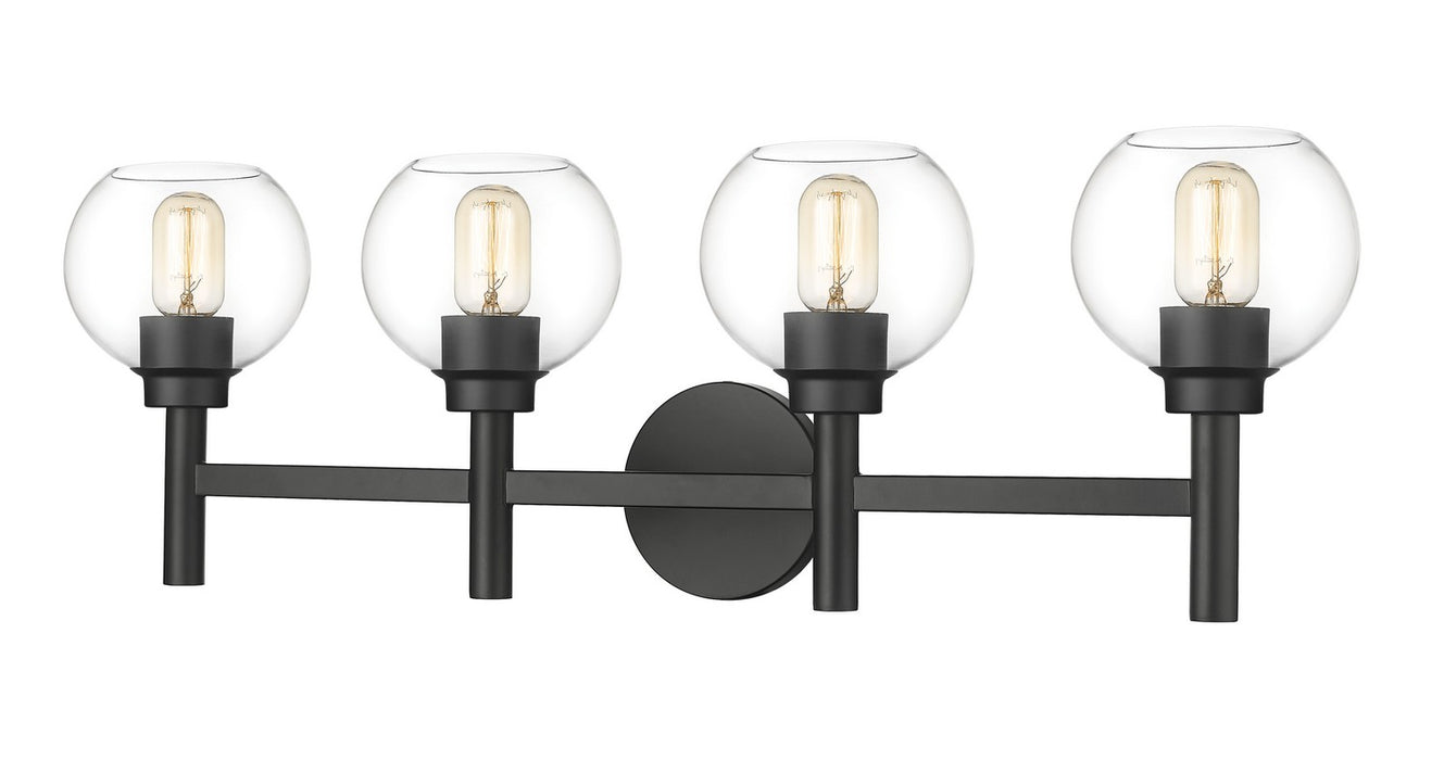 Sutton Four Light Vanity in Matte Black by Z-Lite Lighting