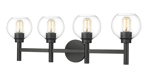 Sutton Four Light Vanity in Matte Black by Z-Lite Lighting