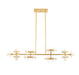 Amani 14 Light Linear Chandelier in Gold