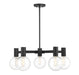 Wright Five Light Chandelier in Matte Black